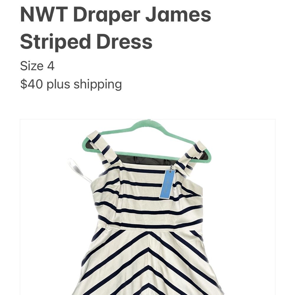 NWT Draper James Stripe A Line Dress